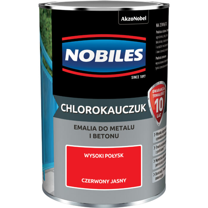 Nobiles  Chlorokauczuk 0,9L  Czerwony jasny