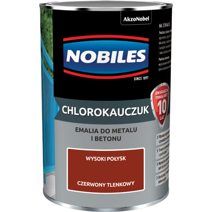Nobiles  Chlorokauczuk 0,9L  Czerwony tlenkowy
