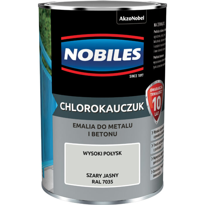 Nobiles  Chlorokauczuk 0,9L  Szary jasny ral-7035