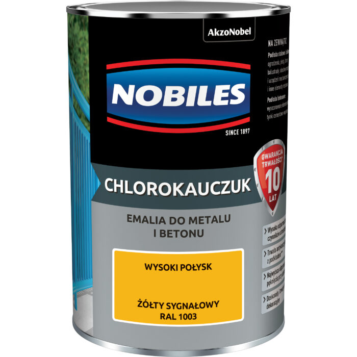 Nobiles  Chlorokauczuk 0,9L  Żółty sygnałowy ral-1003