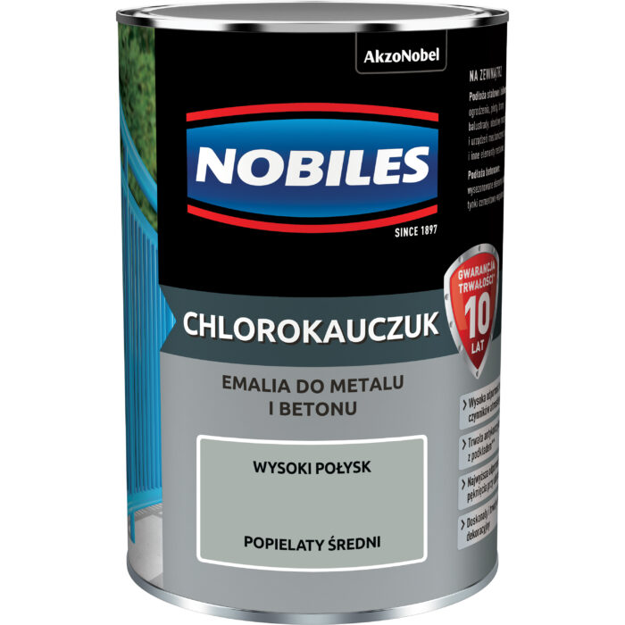 Nobiles  Chlorokauczuk 0,9L  Popiel średni