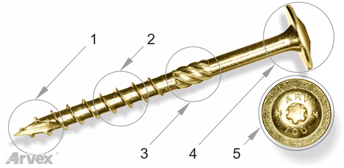 Wkręt ciesielski z łbem podkładkowym 8 * 100