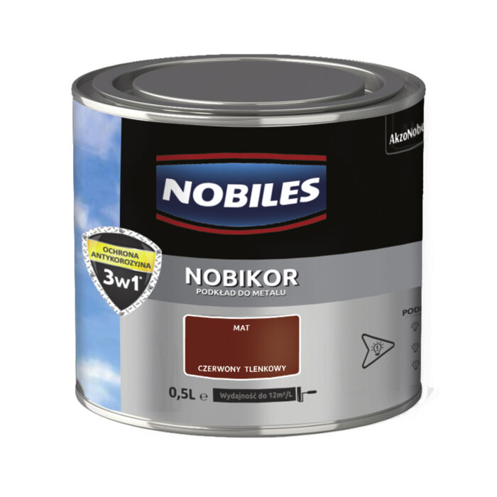 Nobiles Nobikor Podkład Do Metalu Czerwony Tlenkowy 0.5 l