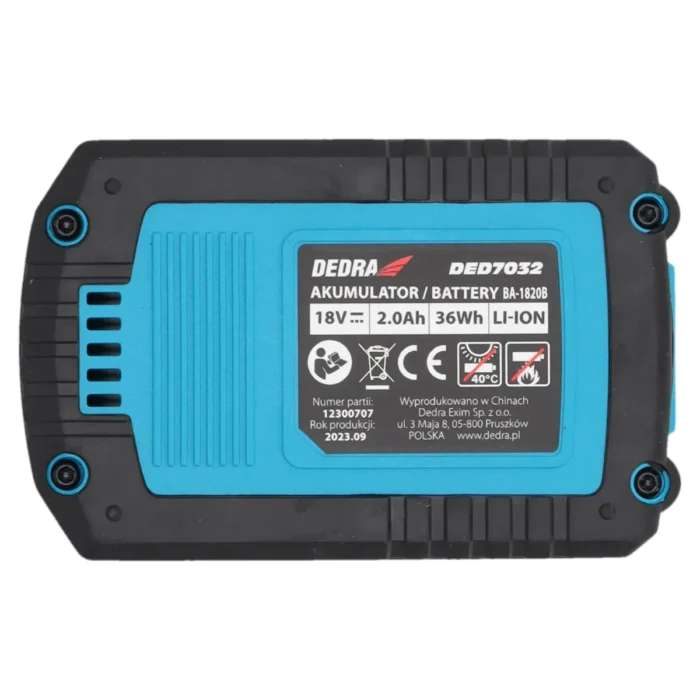 Akumulator, bateria DEDRA DED7032 2.0Ah Li-Ion - obrazek 2