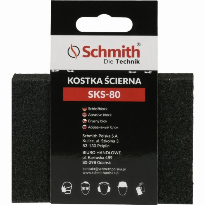 Kostka ścierna  70x100x25  P80  Schmith - obrazek 2