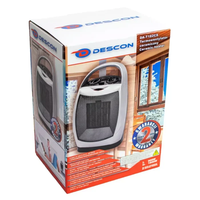 Termowentylator ceramiczny z oscylacją DESCON DA-T182CS 1800W - obrazek 6