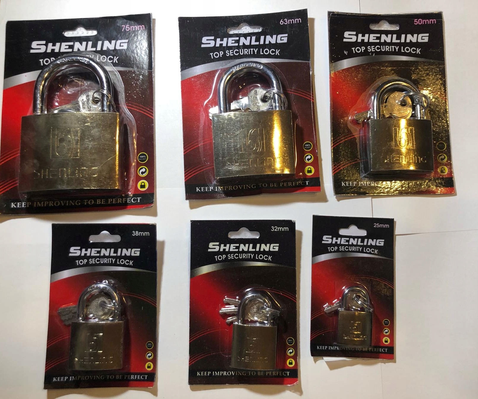 Kłódka mosiężna S-M 38 - obrazek 3