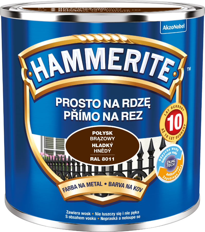 Hammerite 0,25L brąz połysk - obrazek 2