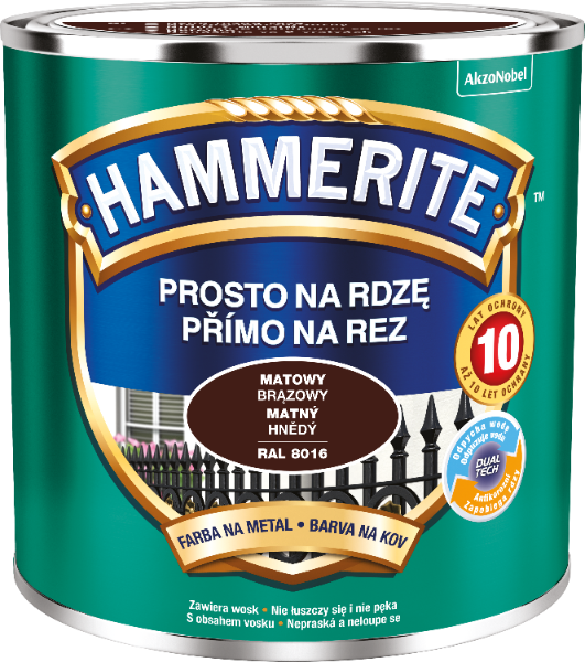 Hammerite 0,70L Brązowy matowy - obrazek 4