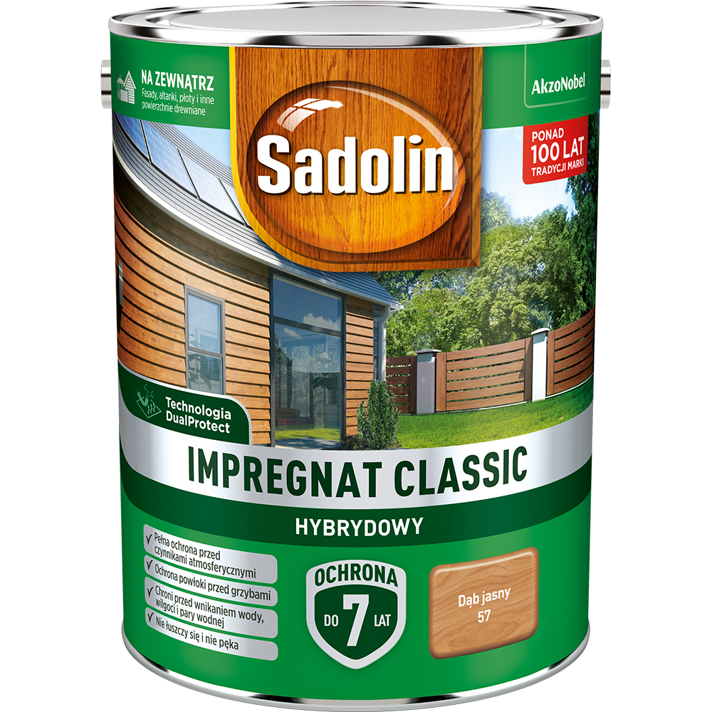 Sadolin impregnat classic 4,5L dąb jasny - obrazek 2