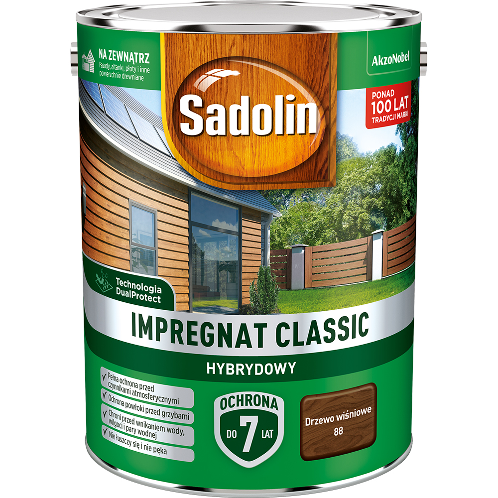 Sadolin impregnat classic 4,5L drzewo wiśni - obrazek 2