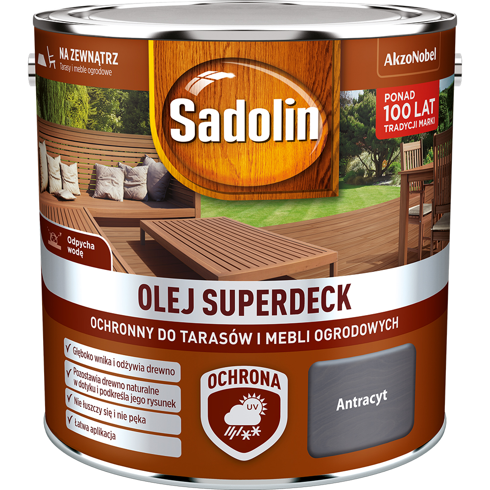 Sadolin Olej do Tarasów 2,5L antracyt - obrazek 2