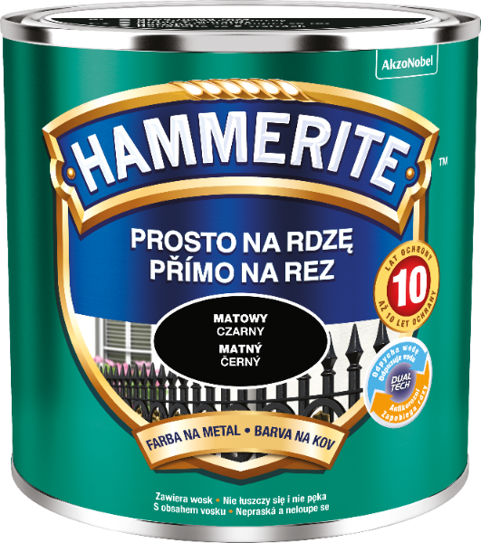 Hammerite 0,25L czarny mat - obrazek 4