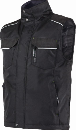Kamizelka ocieplana męska RIPSTOP V Czarna XXL Stalco Perfect S-78390