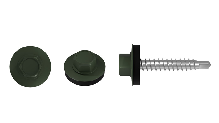 Wkręt farmerski 4,8x20 RAL 6020 Stalco FD48206020 - obrazek 3