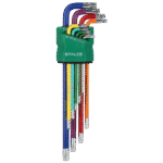 Klucze TORX extra długie z otworem, kolor T10,15,20,25,27,30,40,45,50 S2 STALCO S-46386