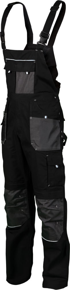 Spodnie ogrodniczki BASIC LINE Czarne Rozm. XL Stalco S-51034 - obrazek 3