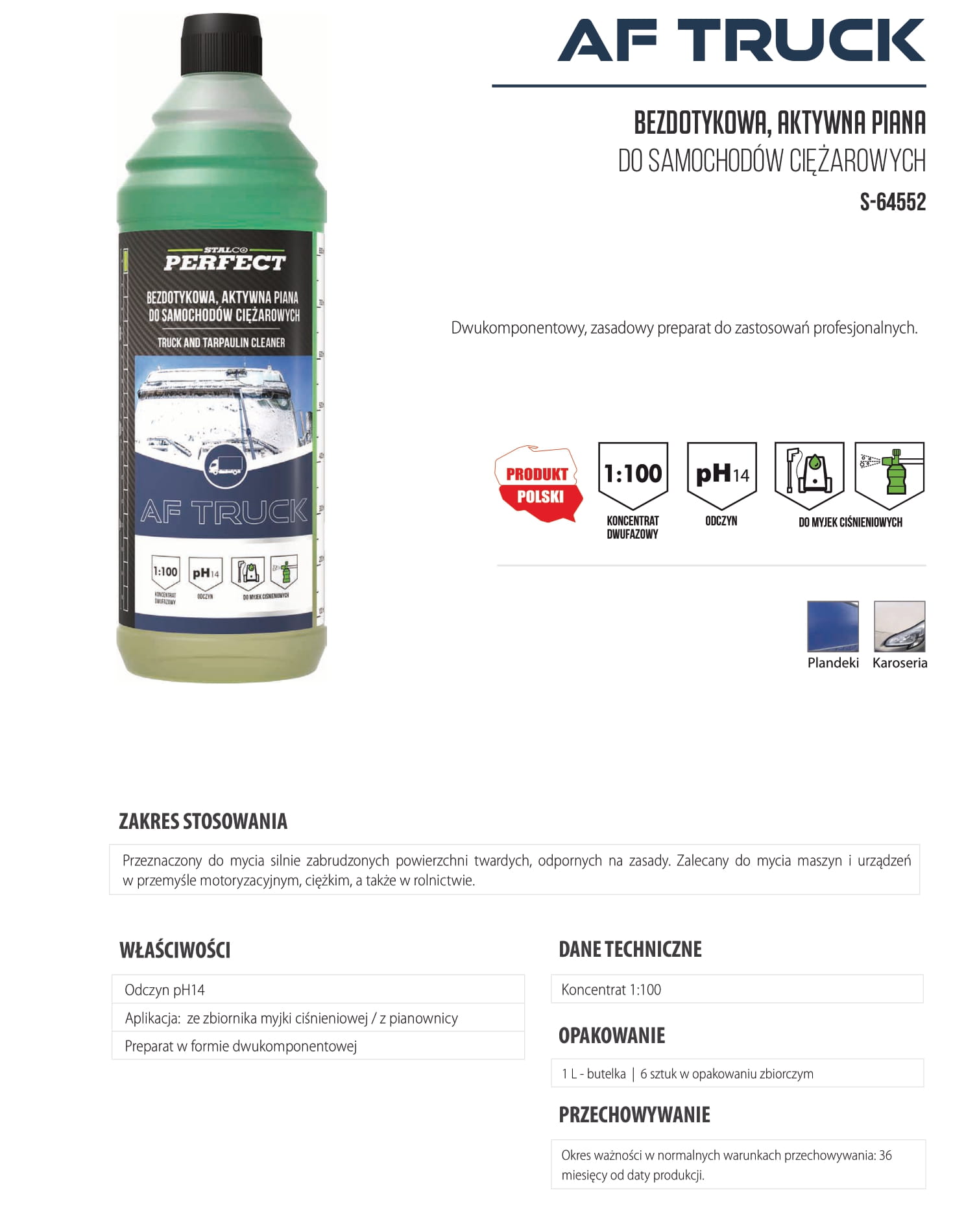 Aktywna piana do samochodów ciężarowych 1L Stalco Perfect S-64552 - obrazek 2