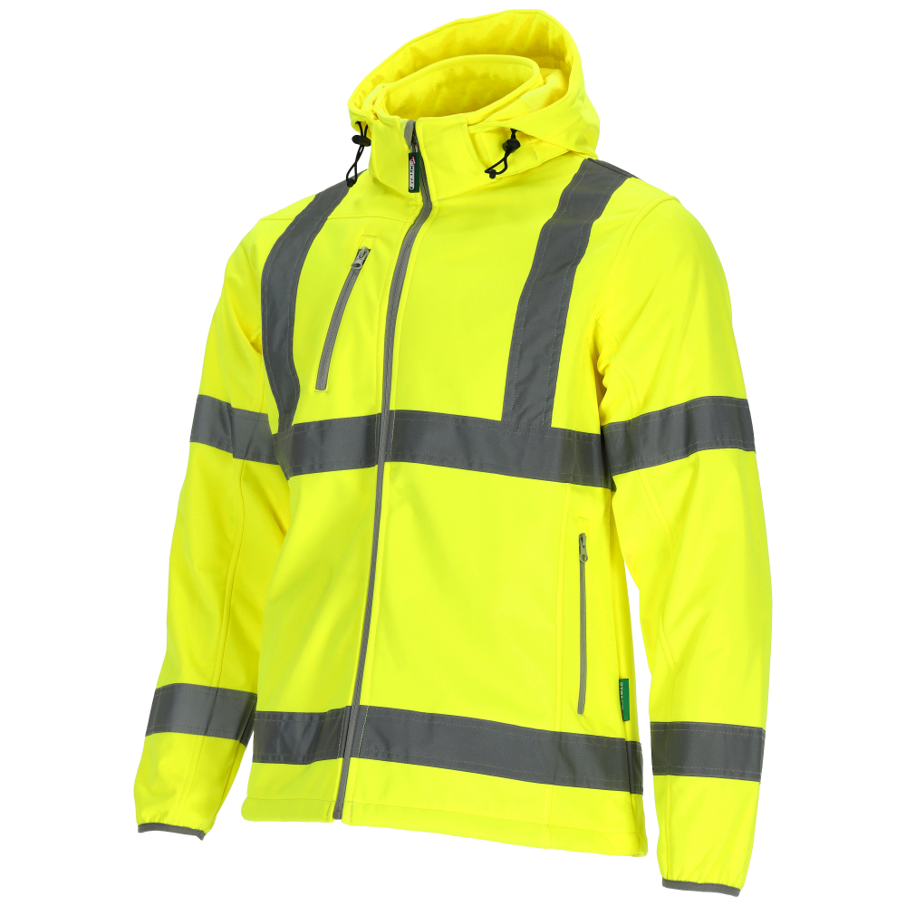 Kurtka softshell ostrzegawcza Męska NEON Żółta Rozm. S Stalco S-44038 - obrazek 4