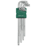 Klucze TORX z otworem (imbusy) T10-15-20-25-27-30-40-45-50 Stalco S-46376