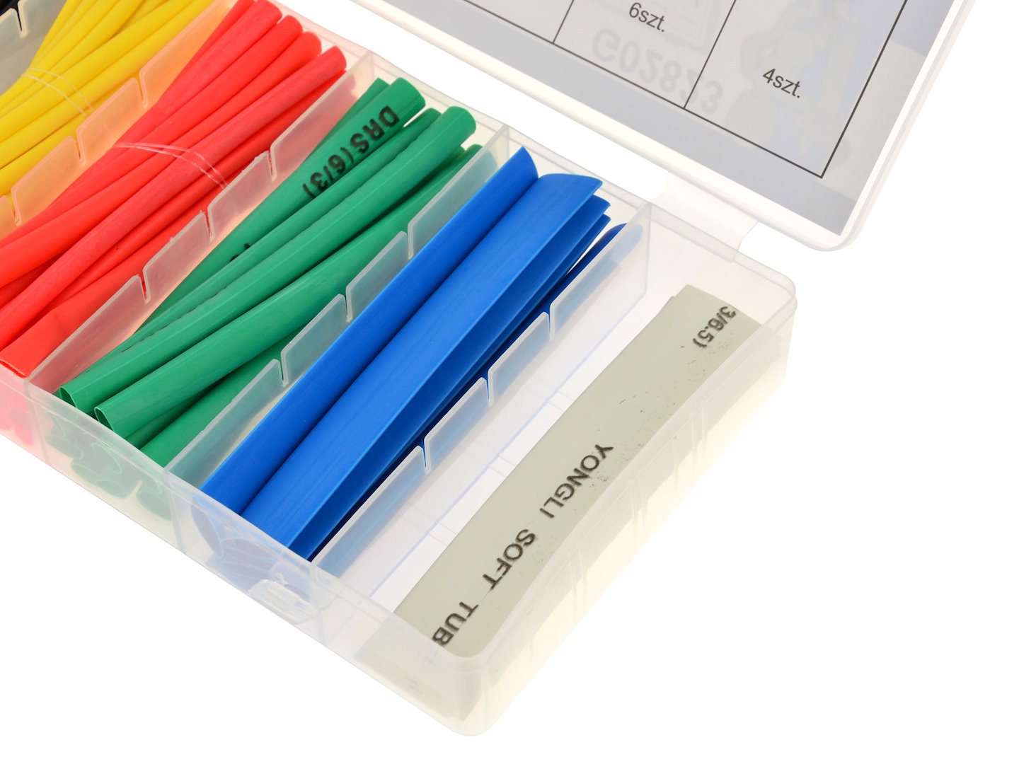 Zestaw rurek termokurczliwych kolorowe 100szt. GEKO G02823 - obrazek 3